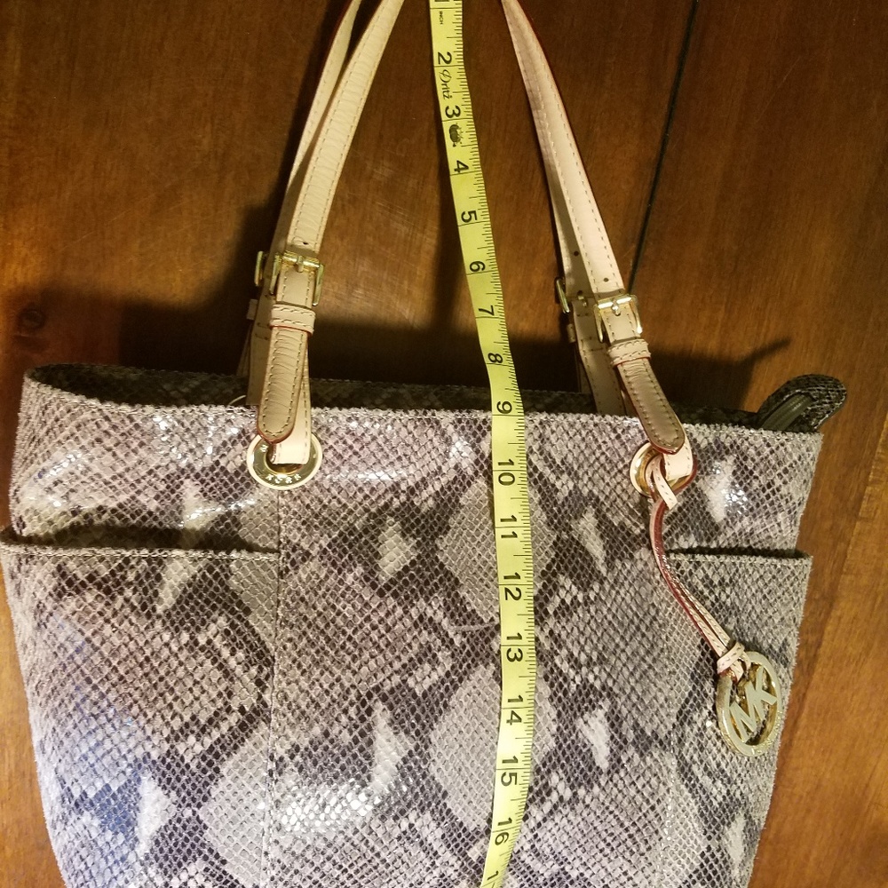 Michael Kors Jet Set Python Snake Leather Handbag - image 6